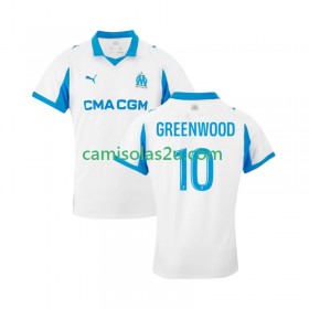 Camisolas de futebol Olympique de Marseille Mason Greenwood 10 Equipamento Principal 2025/26 Manga Curta